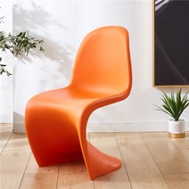 플라스틱 S형 체어 인테리어의자 카페 레스토랑 호텔, 주황색, 1개