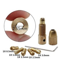 트리머 비트 세트 TONGFENGLH 7 개/대 0.5-3mm 작은 전기 드릴 콜렛 마이크로 트위스트 척 도구 키트, [01] 7pcs 2.35mm
