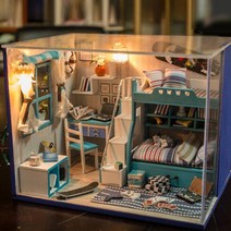 LED조명 인형집 만들기 세트 2층침대방 미니어쳐 인테리어소품 성인취미