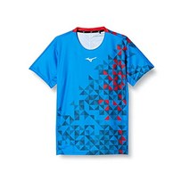 [미즈노] 테니스웨어 게임셔츠 반팔 흡한속건 62JA1501 프렌치블루 2XL, 상품명참조