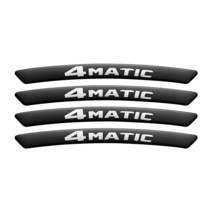 AMG 림 스티커 브라부스 휠 아이브로우 허브 메르세데스 벤츠 W177 W463, 01 Black_02 For AMG LOGO