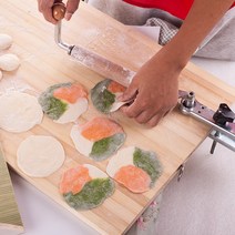 반죽 밀가루 만두피 칼국수 테이블 고정 식 원목 밀대, 플러스 사이즈  나무