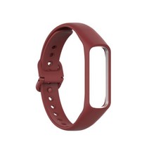 갤럭시핏2 스트랩 compatible 삼성 갤럭시 핏 2 sm-r220 소프트 실리콘 스포츠 밴드 watchband 액세서리 2022 뜨거운 판매, wine 레드
