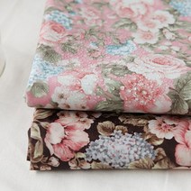 소잉홀릭 방수원단 - PVC코팅 스위트로즈 2종 / 라미네이트, 브라운