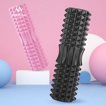 파워몬 폼롤러 스트레칭 마사지 돌기폼롤러 마사지롤러 필라테스 요가 종아리 알 근육 제거, 5. 45cm 블랙