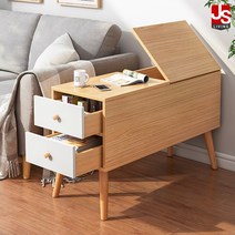 JS리빙 협탁 침대 침실 미니 거실 수납 서랍장 사이드 테이블 엔틱 수납장 선반 모던 거실장 보조 인테리어 베드 2단 원목 우드 화이트 J_6 60*30*63, 엘로이 멀티 협탁