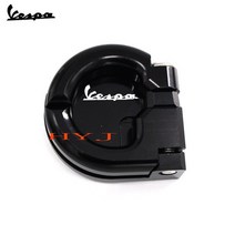 베스파 악세사리 호환 vespa gts300 lxv sprint primavera 헬멧 후크 잠금 크로 셰 뜨개질 어댑터 오토바이 보관 후크 vespa gts 300 gts, 검은색