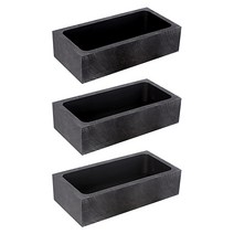 3 조각 고순도 1 kg 흑연 잉곳 금형 도가니 몰드 용 녹는 주조 정제 금속 금속 기타 금속, 하나, 검은 색