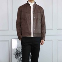 세컨에디션 남자 모던 차이나 스웨이드 자켓