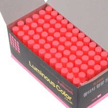 하고로모 Fulltouch 탄산형광 분필 단색 칼라 혼합 특수코팅 분필 72본 1통, 형광분필 핑크