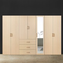 이엔 (800옷장+3서랍장+400거울옷장+이불장) 2800 장롱세트 시스템장 드레스룸 장농, 메이플