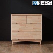 동서가구 편백나무 숲 히노끼 800 3단 원목 서랍장 DF640827, 내추럴