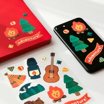 7321디자인 꾸꾸 스티커 v1 다꾸스티커 다이어리꾸미기 데코 소품꾸미기 투명스티커, 오로라