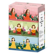 한예지 미니 천연펄프 미용티슈 2겹, 1팩, 6입