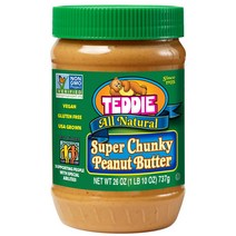 테디 피넛버터 737g 슈퍼 크런치 땅콩 잼 스프레드 쨈 저탄고지 식단 글루텐프리