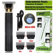 바버샵클리퍼 남자바리깡 가정용이발기 셀프바리깡 T9 0mm 전문 헤어 클리퍼 전기 충전식 남성 면도기 수염, 01 OHS X1 Buddha BLACK