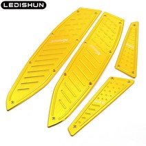 SYM 오토바이 수정 cnc 알루미늄 합금 부품 발 매트 발판 footpads sym joymax z300 용 페달 플레이트, 노란색