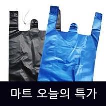 부국비닐봉투 (오늘의특가) 일반마트봉투(검정), 100개, 10L