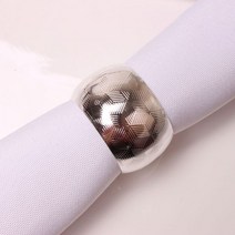 호텔 모델 룸 골든 링 냅킨 버클 냅킨 링 서양 식당 금속 냅킨 서클 천 반지, W-silver