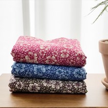 대폭 린넨 15수 플라워 3color, 브라운