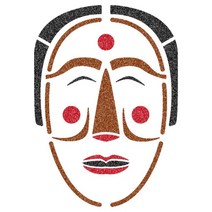 우돌아트 스텐실도안 4440 우리나라 전통탈 부네탈 전통스텐실도안