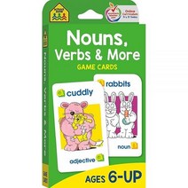 School Zone - Nouns Verbs & More Game Cards - Ages 6  Grammar Parts of Speech Word-Picture Assoc