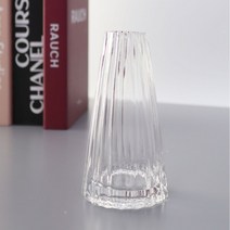 잎새몰 유리꽃병 인테리어화병 콘15스트라이프