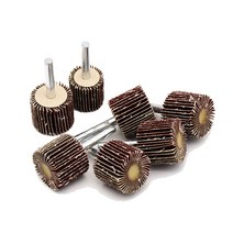 URAN 30x25mm 실린더 샌딩 플랩 휠 샌드페이퍼 그라인딩 헤드 목공 가공 로타리 디버링 브러시 드레 멜 액, 03 25x25mm grit 120