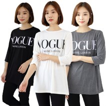 위스 17165TS-밀라노7부 티셔츠 라운드 빅사이즈 여성티 긴팔