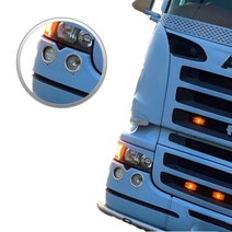 ATV RV 보트 기타차량 부품 스카니아 트럭 크롬 안개 빛 링 스테인레스 스틸 외부 액세서리 R-G 시리즈 수정