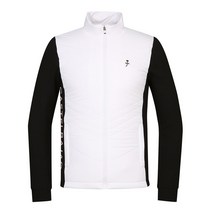 까스텔바작 남성 니트 패치 로고 포인트 하이브리드 점퍼_BGASJP002WH.