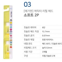 메가텐 비바텍 360도 LED 음파 진동칫솔 (Soft)헤드 본품1개+(Soft)리필2개+건전지AAA 음파전동 칫솔, SOFT 리필헤드 2P
