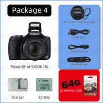 디지털카메라추천 미러리스 캐논 니콘Canon SX530 HS 16.0 MP PowerShot CMOS 디지털 카메라 50 배 광학, 04 Package 4