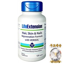 미국산 라이프 익스텐션 Hair Skin & Nails 재생제 베리솔 120정 Life Extension 선물증정