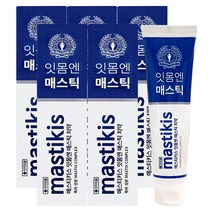 성원제약 매스티키스치약 120G 살균특허 미백치약 잇몸질환, 5개+2080 센서티브칫솔 6개