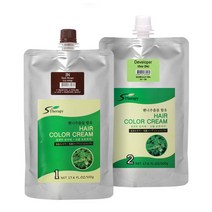 에스테라피 엔자임 효소 크리닉 칼라크림 500ml 염색약 새치염색약, 5N - 브라운