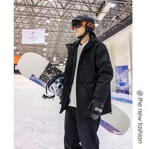 남녀 스노보드 더블 풀오버 스키복 바지 세트 방수 보디히트 스키복 면가두툼한 바람막이 패딩