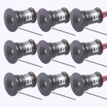 직부조명 12V 쿠커 후드 미니 실내 Downlight 디 밍이 가능한 Led 명소 캐노피 1W 15mm RGB 계단 캐비닛 빛, 03 Black Housing_01 30 Degree, 05 12V Red