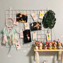 메쉬망 네트 철 휀스망 진열대 대형, 화이트 100x80