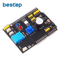 DHT11 LM35 온도 습도 센서 Arduino RGB LED IR 수신기 버저 I2C 용 다기능 확장 보드 어댑터