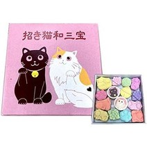우마이봉 모나카 일본모나카 Smile Japan Factory 바이코도 쿠로네코 와삼보 ( 검은 산책 봄) 와삼봉 와삼분당 건과자 화과자 고양이 마네키네코 프티 기프트 (1개), 1개, 1개