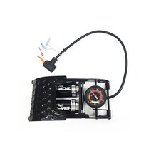 LW 더블 실린더 발펌프 공기주입 자전거 오토바이 바퀴 튜브 공 바람, E발펌프더블실린더