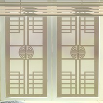 전통창호문양_유리문시트지_글라스시트지