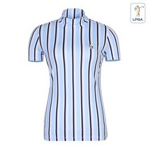 [LPGA골프웨어] 여성 멀티컬러 반팔 터틀넥 티셔츠(L192TS532P)
