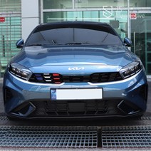 JS automotive 더뉴K3 라디에이터 프론트 프런트 그릴 앞 범퍼 국기 라인 삼선 삼색 포인트 데칼 차량 드레스업 스티커, H.퍼포먼스(운전석)