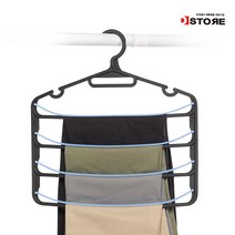 디스토어 멀티홀딩 논슬립 4단 바지걸이 2P, 그린