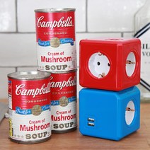 천하 컬러 파워큐브 멀티탭 오리지널 컬러 4구 USB 2포트 C1250, 화이트그레이, 화이트그레이, 선택옵션