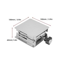 10X10CM 스테인레스 스틸 리프팅 플랫폼 실험실 스탠드 랙 가위 잭 벤치 리프터 테이블 랩, 한개옵션0