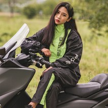 폴레이싱우비 상하의세트 오토바이 방수우의 바람막이 배달대행, M / (그린)