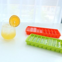 국내제작 통실리콘 스틱 10구 텀블러 물병 막대형 얼음, 오렌지